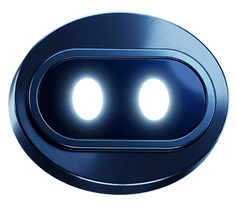 Risk Assessment Copilot icon with two illuminated circular indicators