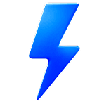 Blue lightning bolt icon