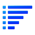 Horizontal bar chart icon